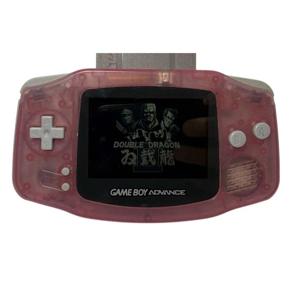 Nintendo Game Boy Advance AGB-001 Clear Pink Handheld System Tested Working